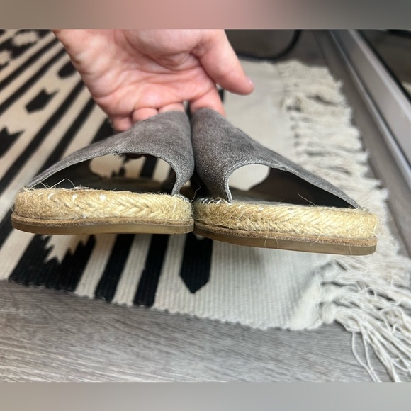 Eileen Fisher Milly Metallic Suede Espadrille Sandal Size 8.5 - Picture 5 of 7